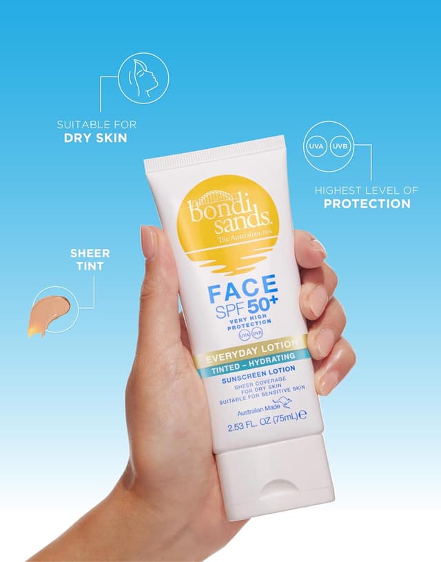 Detalle 2 de Bondi Sands SPF 50+ Fragrance Free Hydrating Tinted Face Lotion (75 mL)