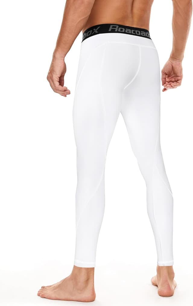 Detalle 2 de Roadbox Compression Pants (1, 2 or 3 Pack) — Men’s Athletic Base Layer Tights for Running, Cycling, Yoga