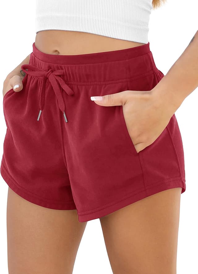 Thumbnail 6 de ODODOS Women’s Sweat Shorts with Pockets (Cotton French Terry) & Drawstring