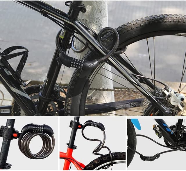 Detalle 2 de GOFRIEND 5-Digit Combination Coiling Cable Lock (1.2m x 12mm) for Outdoors