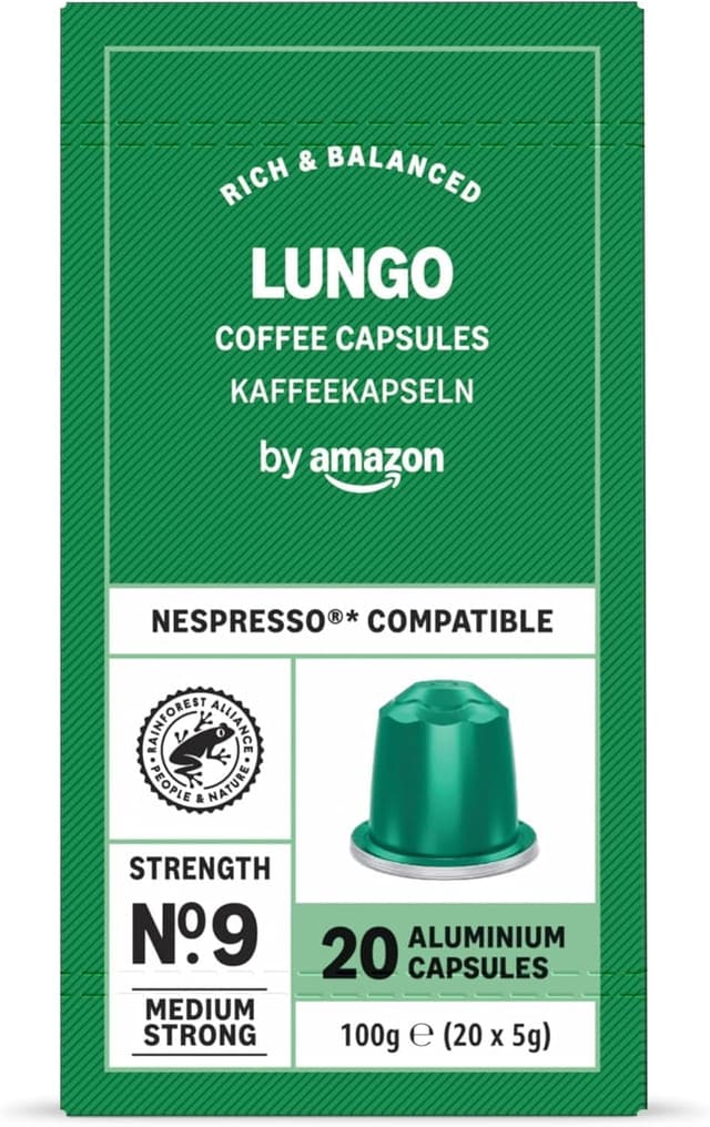Thumbnail 1 de by Amazon Cápsulas Lungo 100uds. 🍂 Compatibles Nespresso, Rainforest Alliance