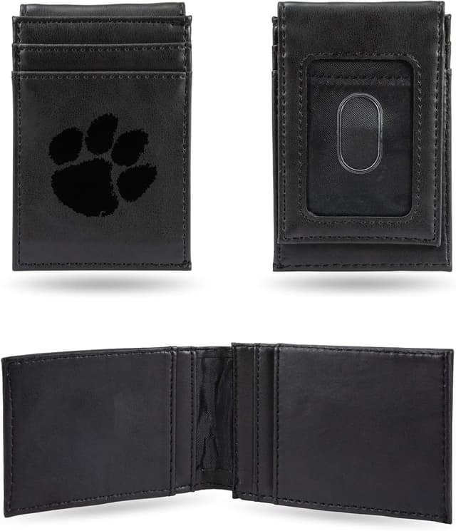 Detalle 2 de NCAA Laser Engraved Front Pocket Wallet (Laser NCAA Logo) — Slim, Magnetic Closure