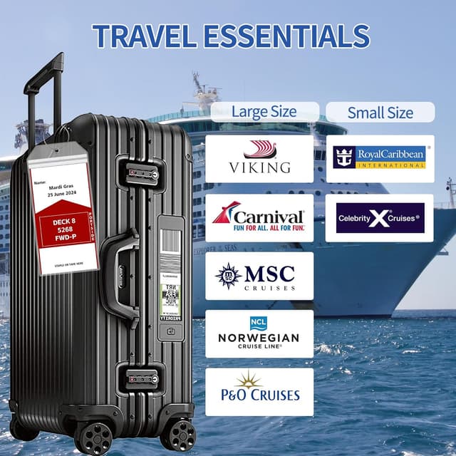 Thumbnail 2 de SEAVILIA 6 Pack Luggage Tags for Cruises