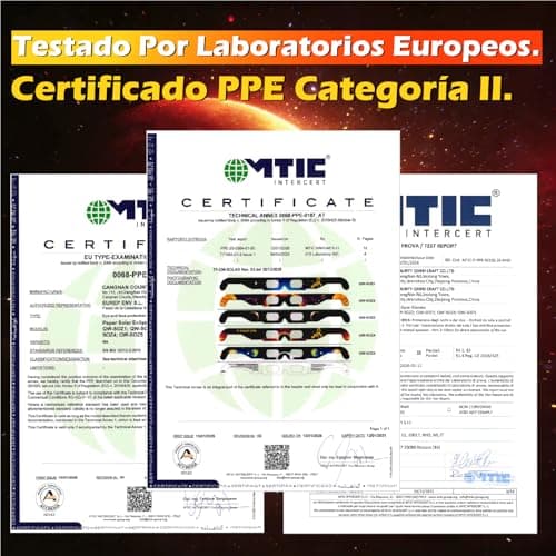 Detalle de QIWEI QW-SOZ5 eclipse solar, pack de 4