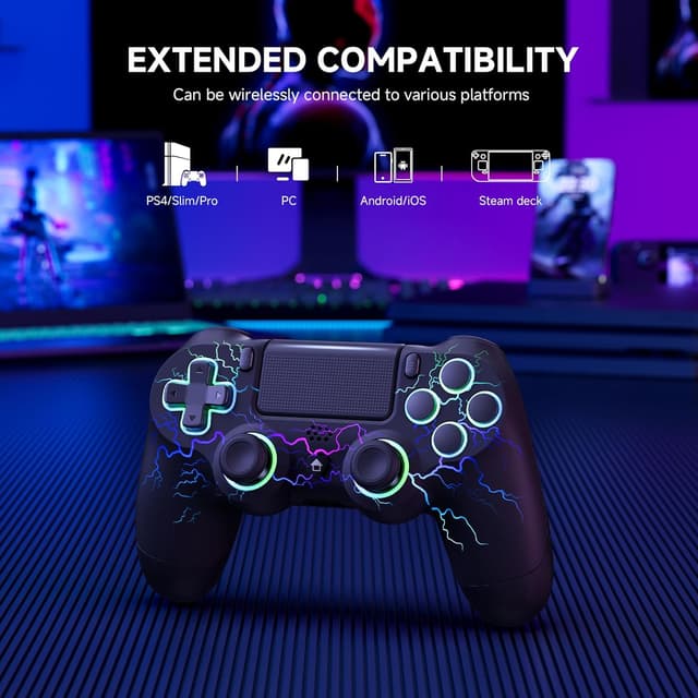Detalle de ECHTPower PS4 wireless controller with 1000mAh