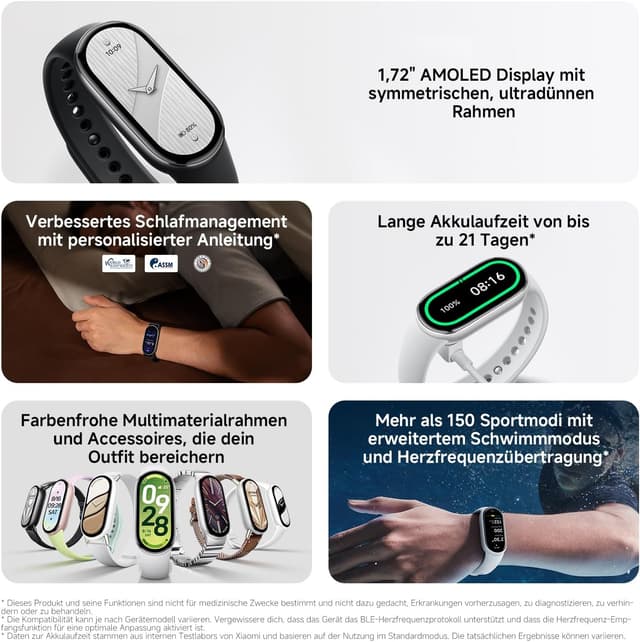 Thumbnail 1 de Xiaomi Smart Band 10 1,72" AMOLED Fitness-Tracker