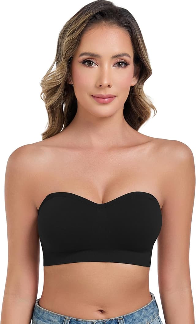 Detalle de ANGOOL Strapless Bandeau Bra for Women