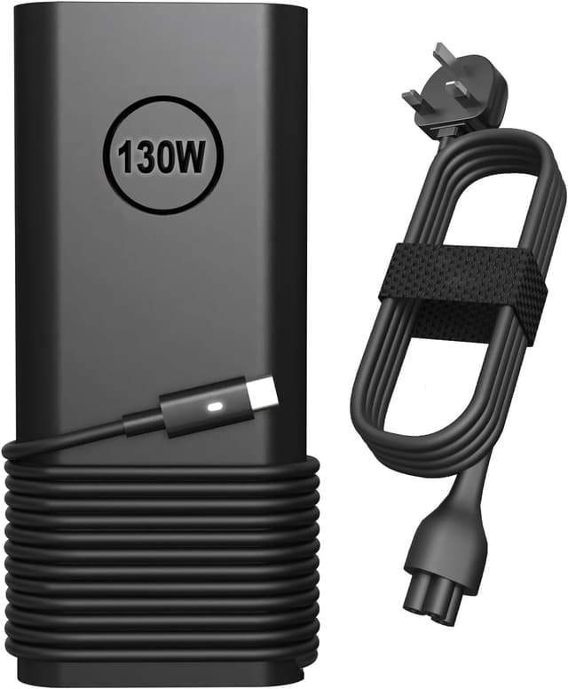 Detalle de Byprlvps 130W USB-C Laptop Charger (USB-C/Type C) for Dell XPS, Latitude & Precision