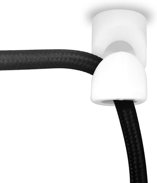 Detalle 2 de smartect Supports muraux et plafonniers pour câbles (8 pièces, blanc) – fixation au plafond avec vis et chevilles