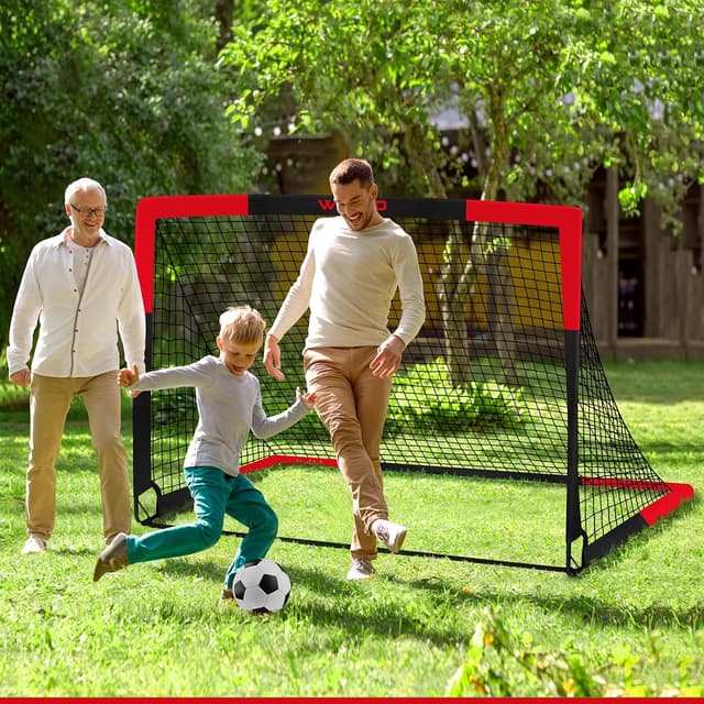 Thumbnail 6 de Kids Soccer Goals for Backyard Set of 2 (6x4 ft) Portable Pop-Up Training Goals with Target, Ball, Cones & Net