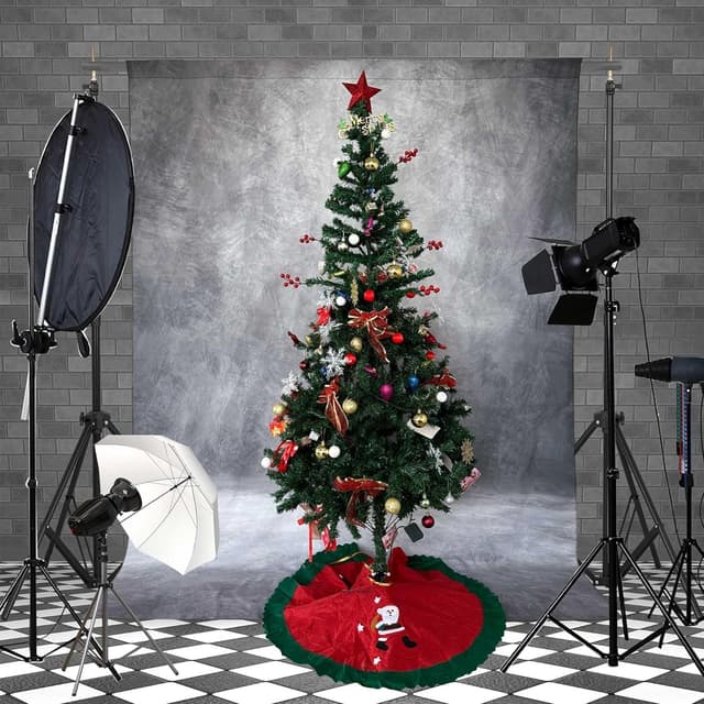 Detalle 2 de Haboke Abstract Professional Photography Backdrop (Grey, 8x12ft) with Top Roller Pocket