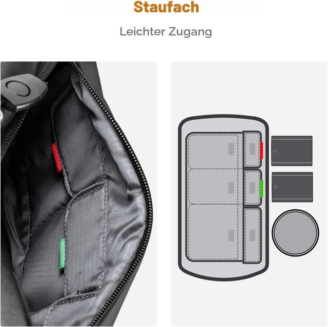 Detalle de K&F CONCEPT Kamera-Rucksack für DSLR und Drohnen