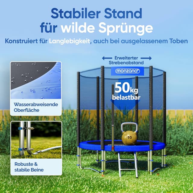 Detalle 1 de Monzana Trampolin Gartentrampolin 50 kg