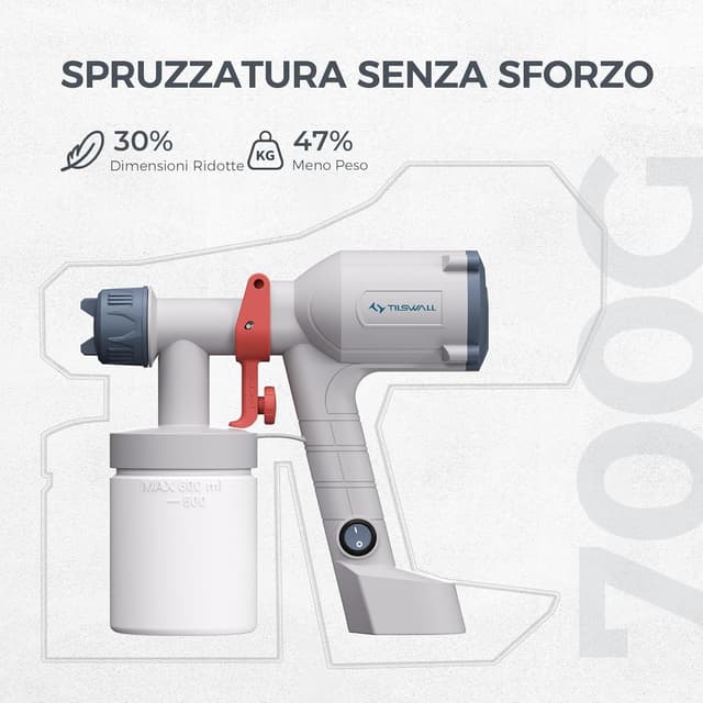 Detalle 2 de Tilswall Pistola a Spruzzo per Verniciare 600ml