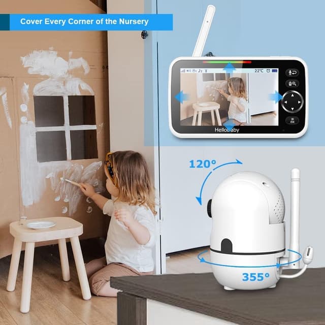 Thumbnail 5 de HelloBaby HB6550 Baby Monitor 5-inch