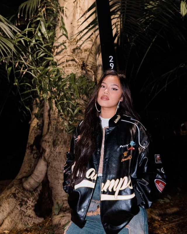 Detalle de Aelfric Eden Faux Leather Racing Jacket