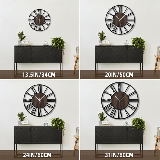 Thumbnail 1 de Mee 2ou Reloj de Pared Vintage & Moderno 🕰️ - 34 a 80 cm para salón, cocina u oficina
