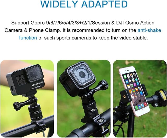 Detalle 2 de PULUZ Action Cam Fahrradhalterung 360°