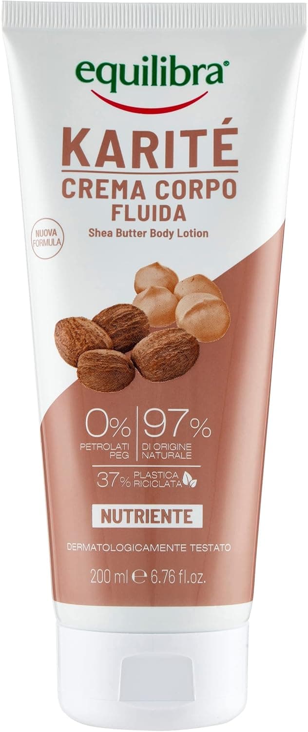 Detalle 2 de Equilibra Karité Crema Fluida Corpo, confezione da 6 pezzi (6 x 200 ml)