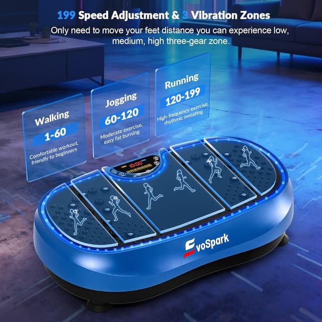 Detalle de Vibration Plate EvoSpark 2026 2D & 3D Dual Motor machine with adjustable speeds