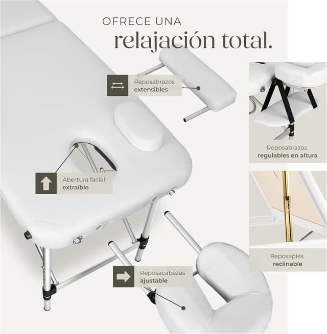 Thumbnail 2 de TecTake Camilla de Masaje 3 Zonas 230 kg