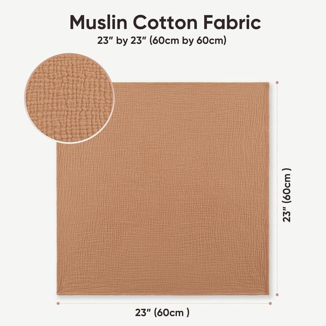 Detalle 2 de bearmoss Muslin Squares 60x60 cm baby cloths 6-pack