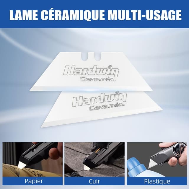 Detalle 2 de Lames cutter trapèze en céramique, lot de 5