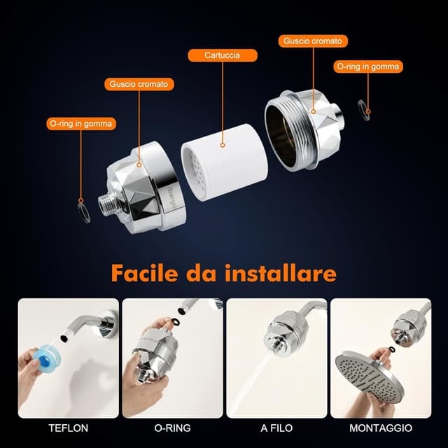 Thumbnail 5 de Ibergrif M91010 filtro doccia 1/2"