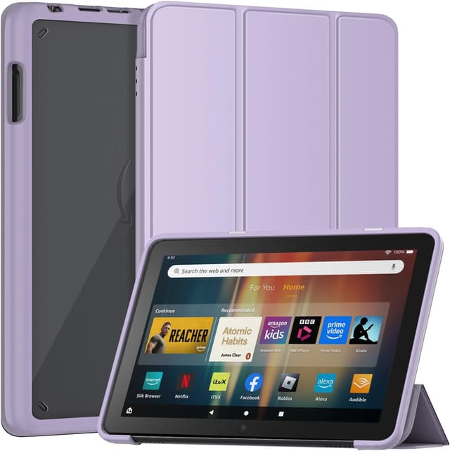 Thumbnail 6 de Mansiruyi Slim Trifold Smart Case for 8-inch Tablets (Rose Gold) — auto sleep/wake stand