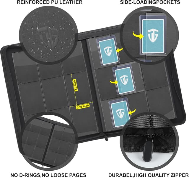 Detalle de TCGUARD Toploader Binder 216 Holders