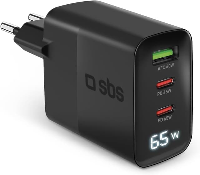 Detalle de SBS Cargador USB-C 65 W con pantalla LCD
