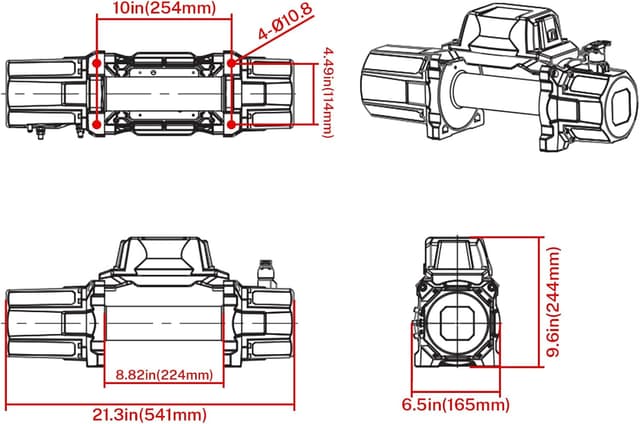 Thumbnail 6 de XYCLE 12V 13,500 lb Electric Winch (IP68) with 2 Wireless Remotes & Synthetic Rope