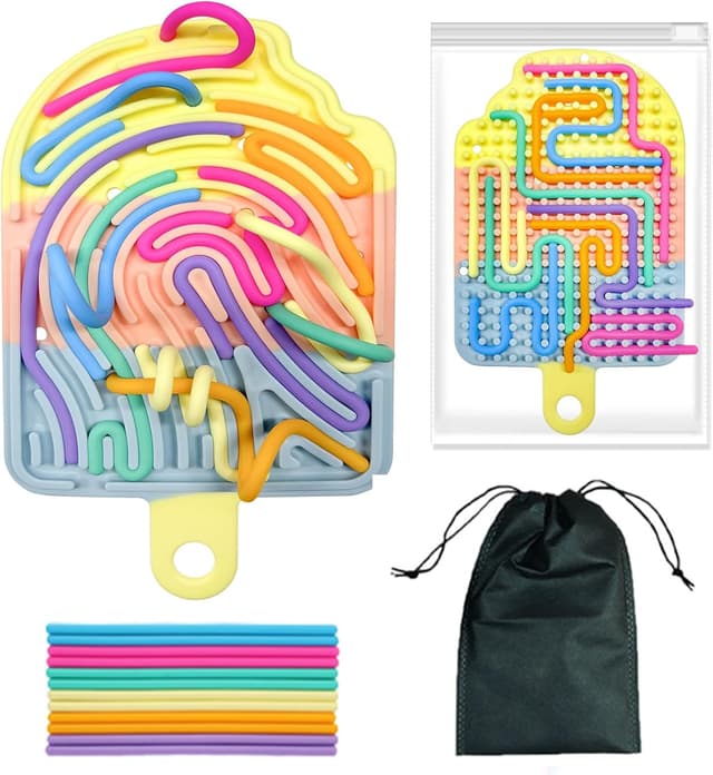 Imagen de Afufu Tablero Sensorial de Silicona 12 cordones en OfertitasTOP