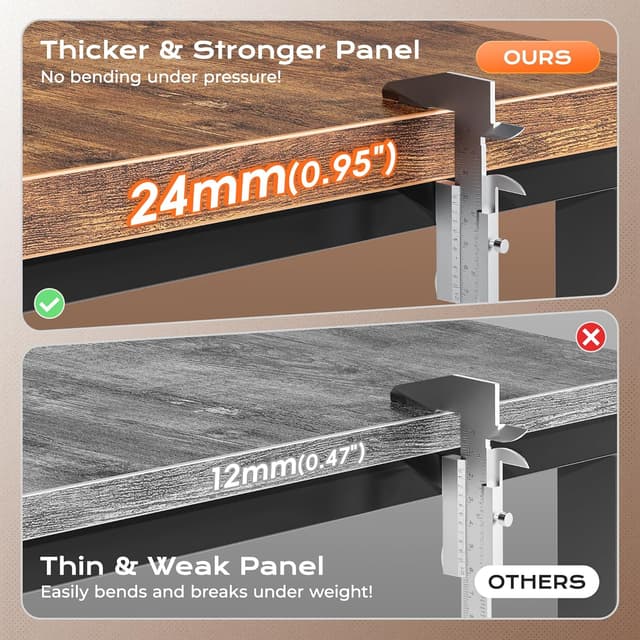 Thumbnail 4 de Huuger 63 x 24 Inch Desk with USB-C Outlet