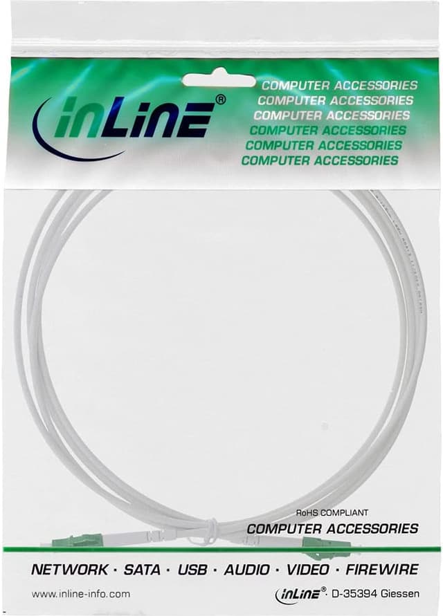 Detalle 2 de InLine LWL Simplex Kabel FTTH, LC/APC 8° zu LC/APC 8°, OS2 9/125 µm, 0,5 m