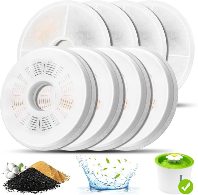 Detalle de Cat Water Fountain Filters 8 Pack for 3L Fountain