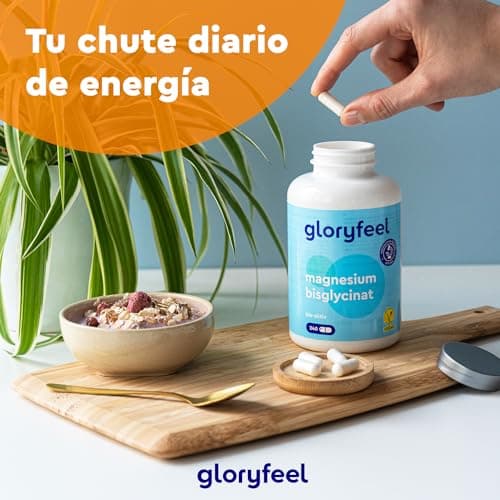 Thumbnail 6 de Gloryfeel Glicinato de Magnesio (bisglicinato) 240 cápsulas, 400 mg de magnesio elemental/día