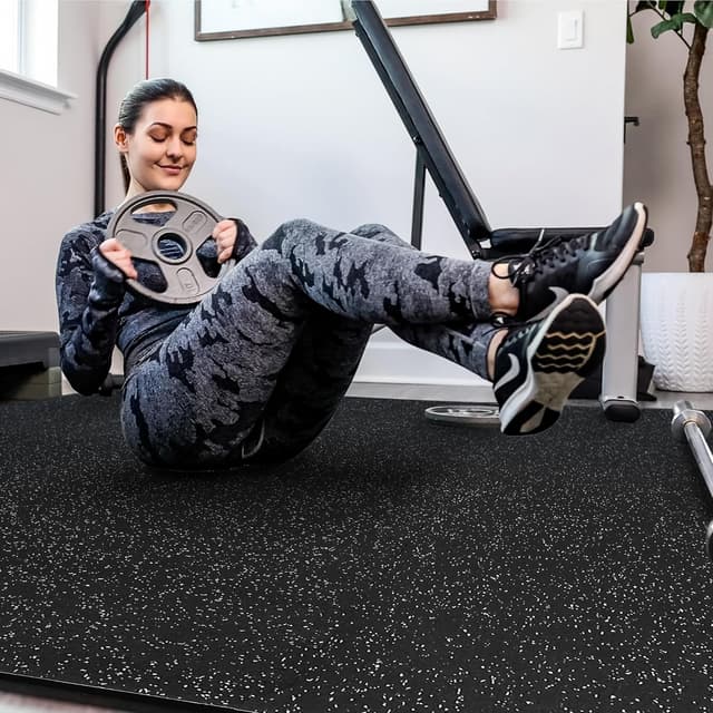 Thumbnail 6 de SUPERJARE 0.4'' Thick Exercise Mats with Rubber Top—Interlocking Gym Flooring 🧽