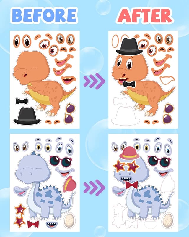 Thumbnail 3 de Make Your Own Dinosaur Sticker Sheets 24-Pack