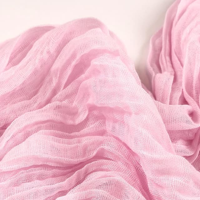 Detalle 2 de pepmily 8-Pack Pink Cheesecloth Table Runner, 120-Inch Boho Gauze for Spring & Party Décor