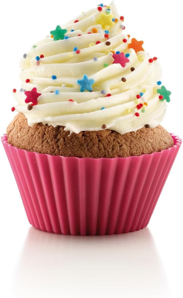 Detalle de Lékué Cupcake-Form aus Silikon, mehrfarbig, 10 cm – 6-teiliges Cupcake-Set