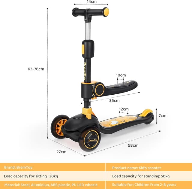 Thumbnail 6 de BremToy Kinderroller mit Sitz 50 kg Traglast