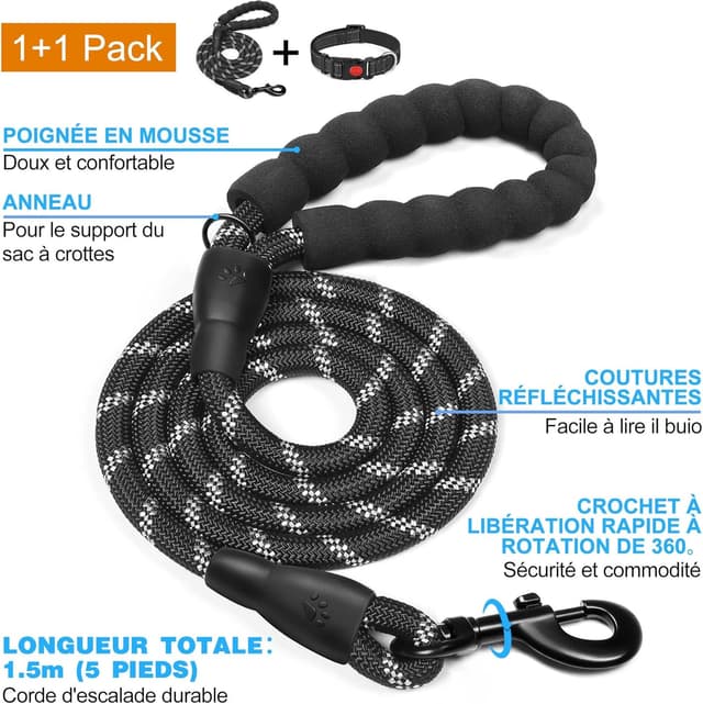 Detalle 2 de haapaw Collier réfléchissant rembourré en néoprène