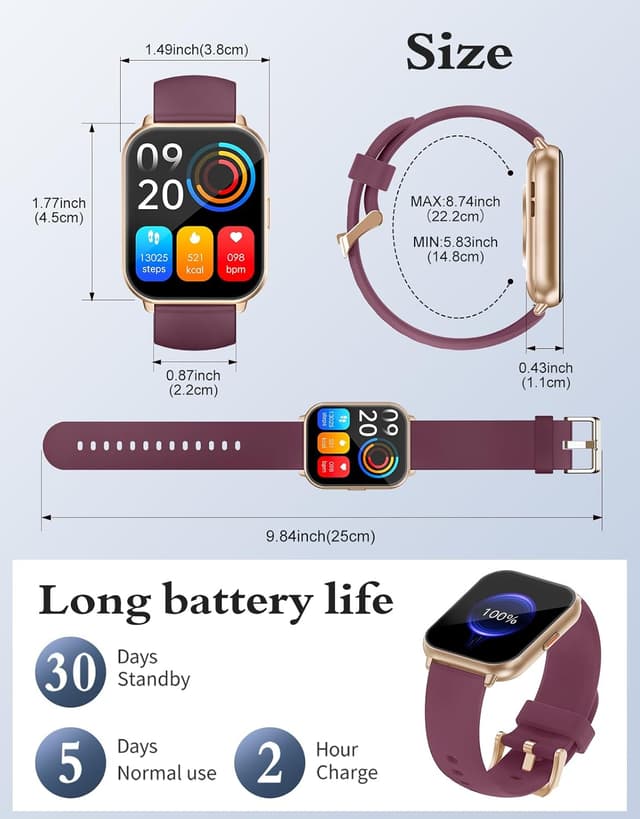 Thumbnail 6 de RUIMEN Smartwatch Donna Viola