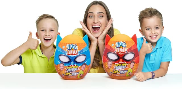 Detalle 2 de ZURU 11701A Vlad & Niki Superhero Surprise – Uovo Rosso con accessori e action figure