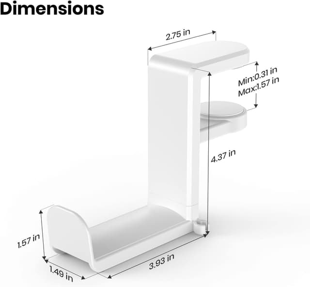 Thumbnail 6 de EURPMASK Rotating Headphone Stand 2 Pack