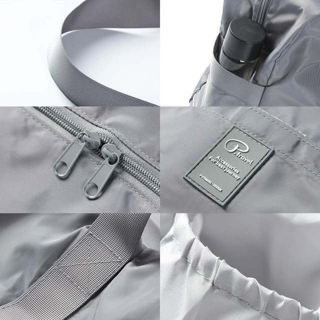 Detalle de VanFn Foldable Travel Duffel Bag (P.Travel Series) – water-resistant nylon gym and weekend tote