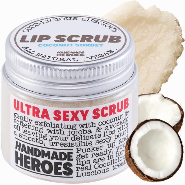 Imagen de Handmade Heroes Coconut Sorbet Lip Scrub 1oz en OfertitasTOP
