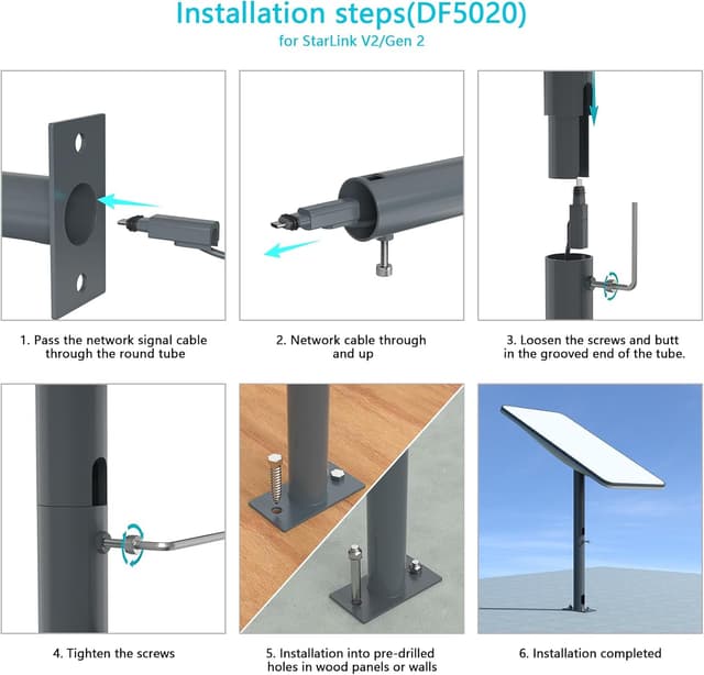 Thumbnail 6 de HOLACA Upgraded Mount for Starlink Gen 3/2 & Mini – adjustable roof mount bracket