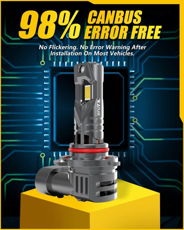 Detalle 2 de KATUR Lampadine LED HB3 Canbus 9005 6000K Plug & Play (2 pezzi) da 100W, 20.000LM per coppia